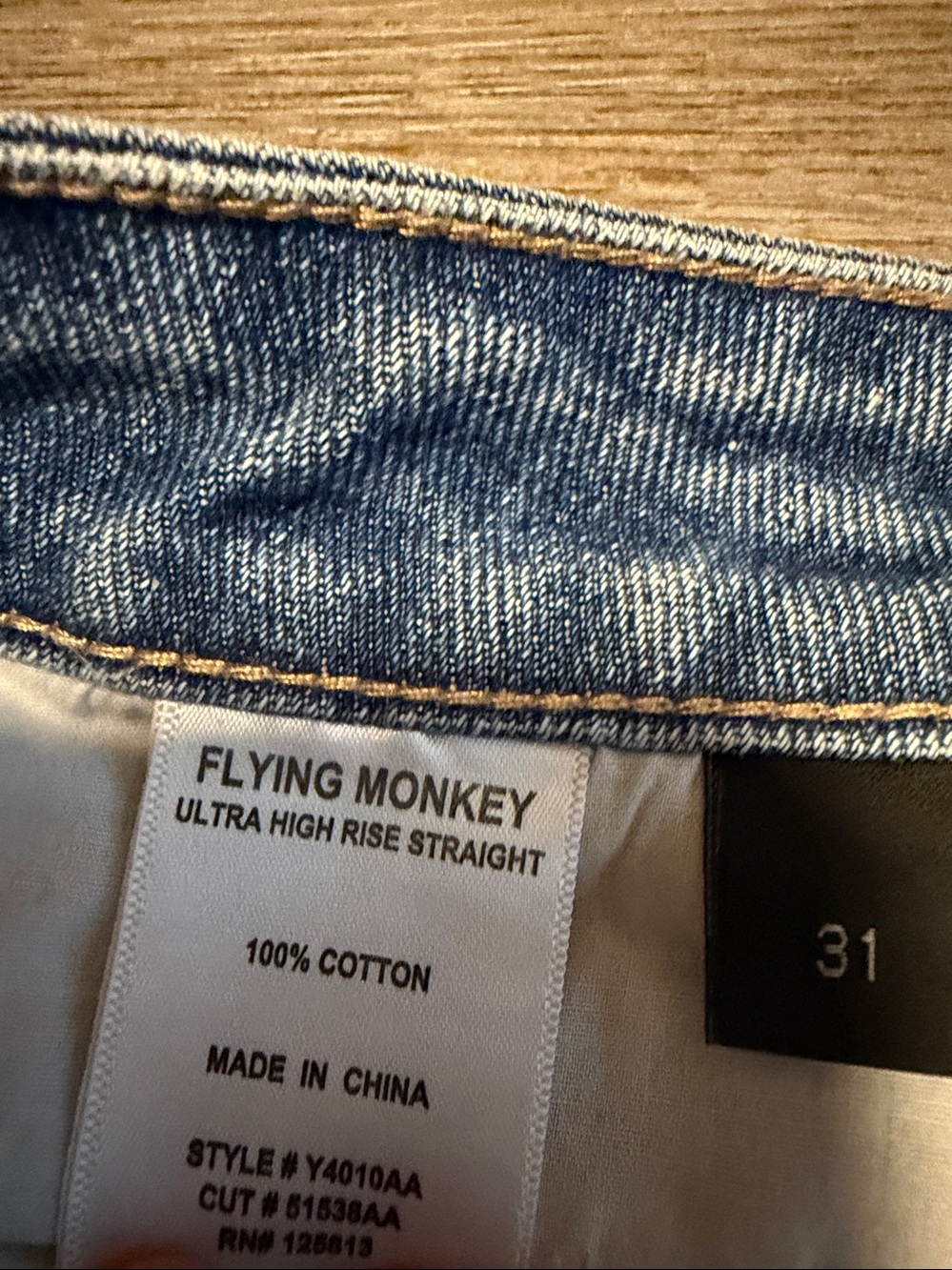Flying Monkey Distressed Ultra High Rise Straight - Picture 3 of 9